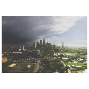 Moody Charlotte Skyline Canvas Print